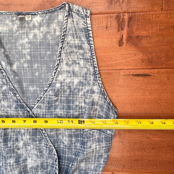 Split Front Plaid Chambray Midi Dress Size 4 by Kut From The Kloth Jules - Picture 12 of 16